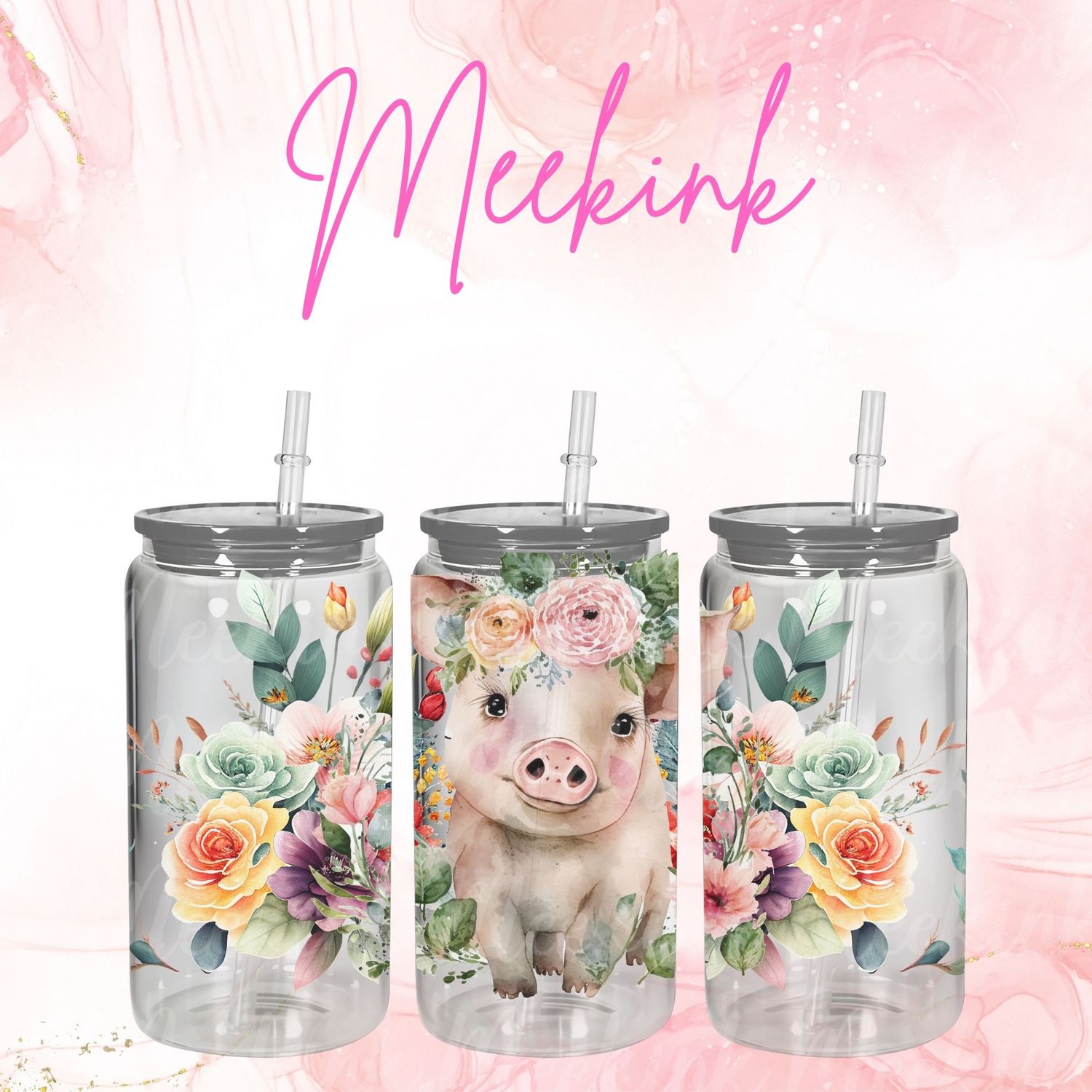 Piglet 16oz UVDTF Wrap