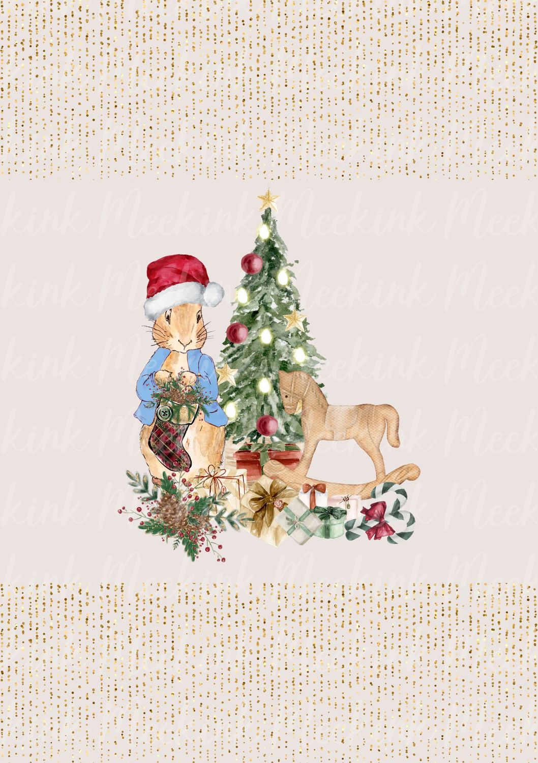 Rabbit Rocking Horse Decal