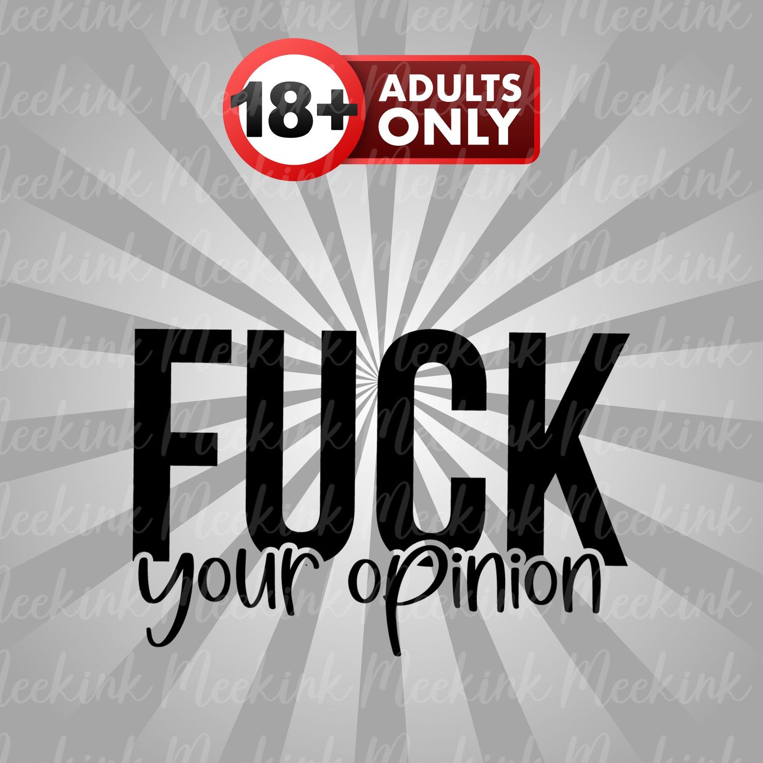 F Your Opinion UVDTF or DTF Decal