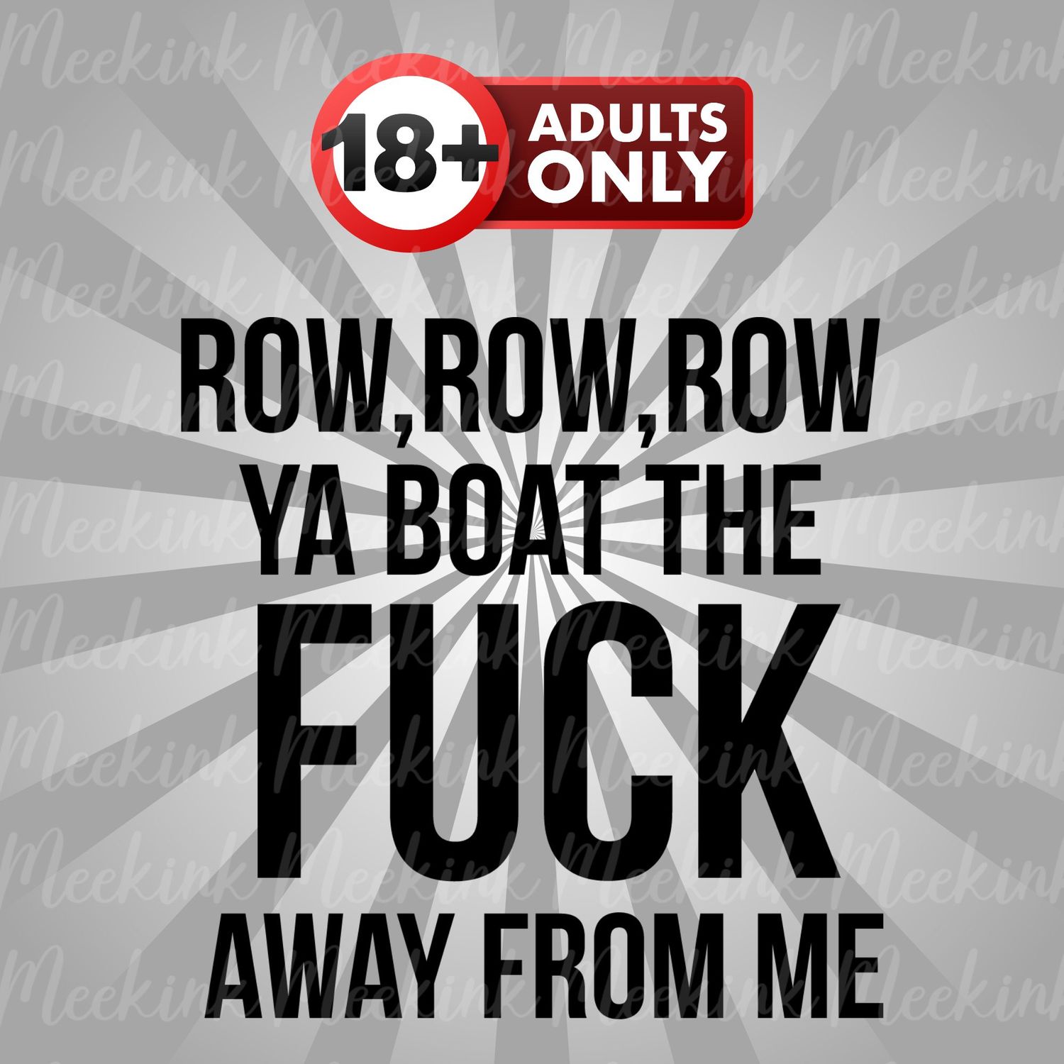 Row, Row, Row UVDTF or DTF Decal