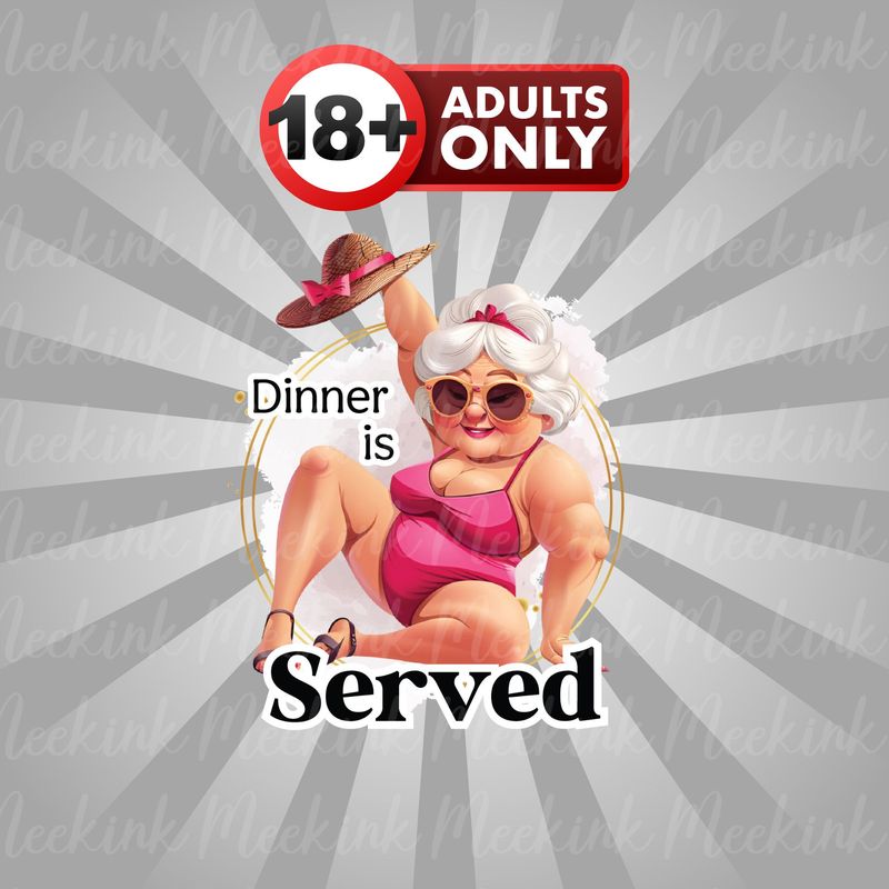 Dinner Is Served UVDTF or DTF Decal