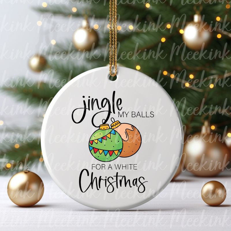 White Christmas UVDTF or DTF Decal