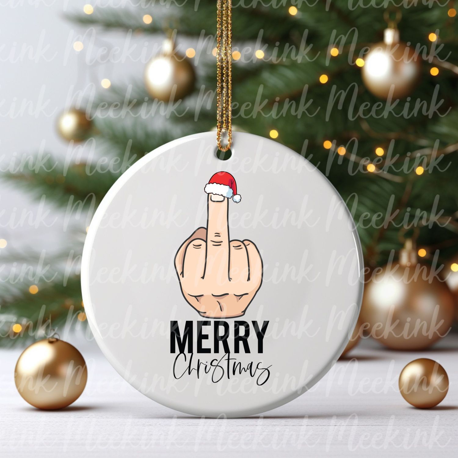 Christmas Finger UVDTF or DTF Decal