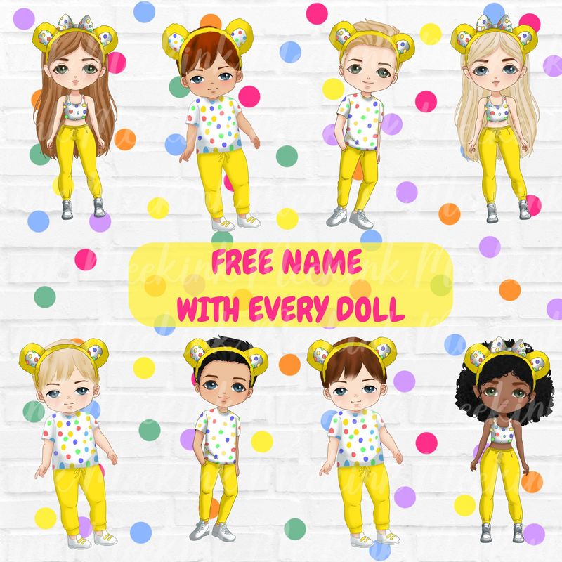 Spotty Doll UVDTF or DTF Decal