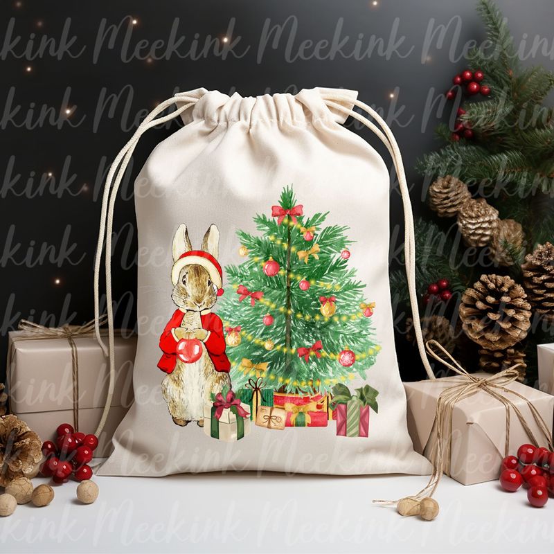 Red Rabbit Tree Tree Decal