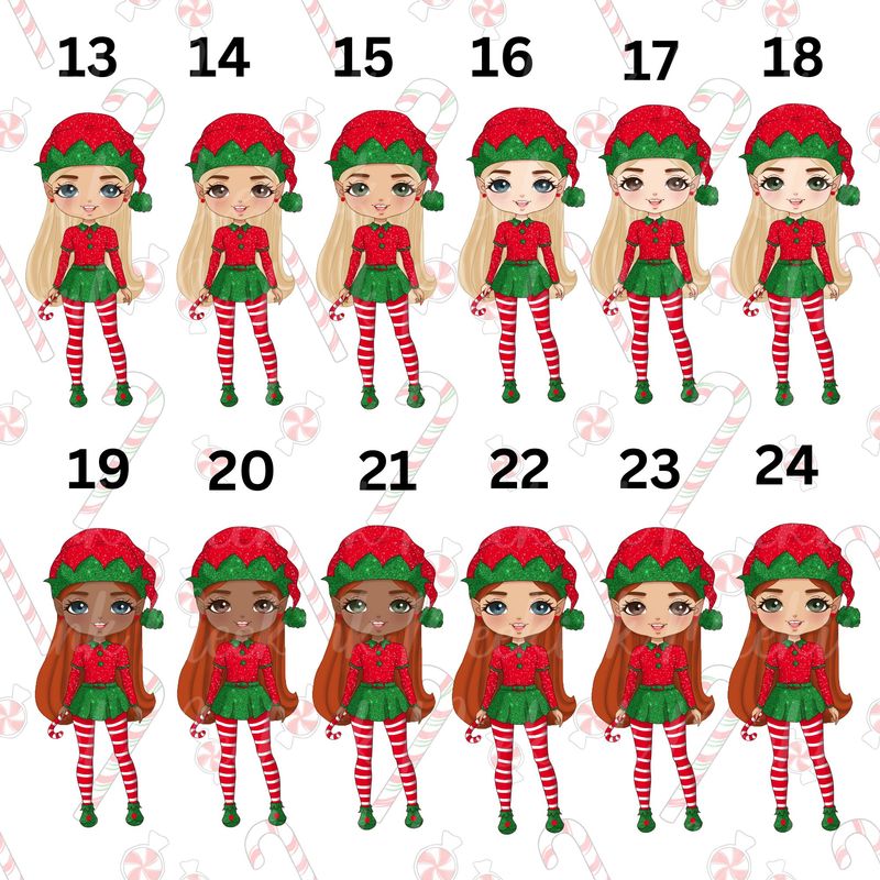 Little Elf Doll Girls UVDTF or DTF Decal
