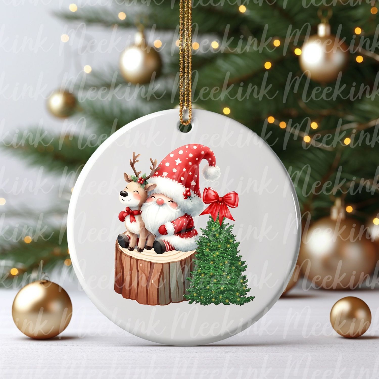Magical Christmas Gnomes Design 1 UVDTF or DTF Decal