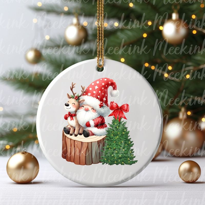 Magical Christmas Gnomes Design 1 UVDTF or DTF Decal
