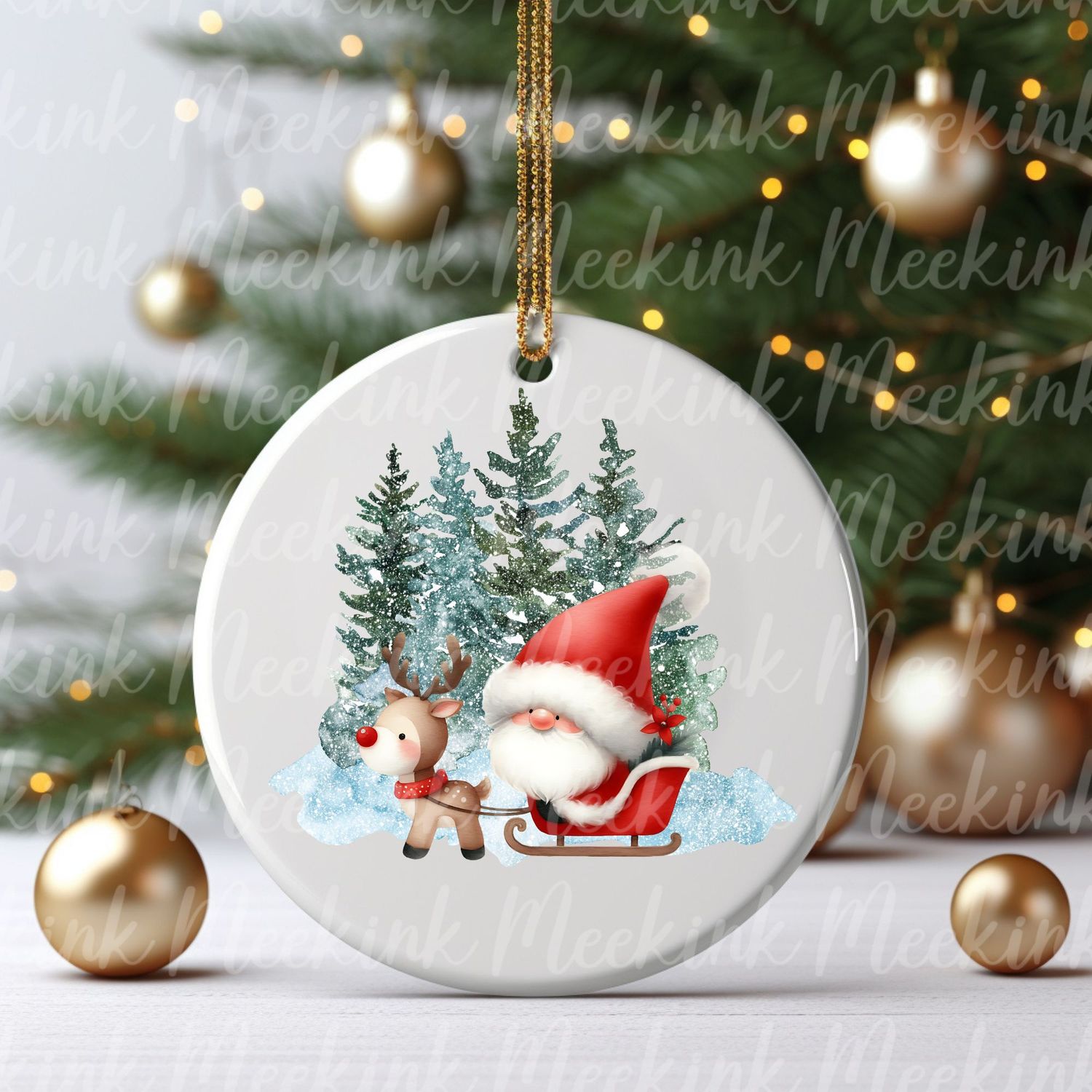 Magical Christmas Gnomes Design 6 UVDTF or DTF Decal