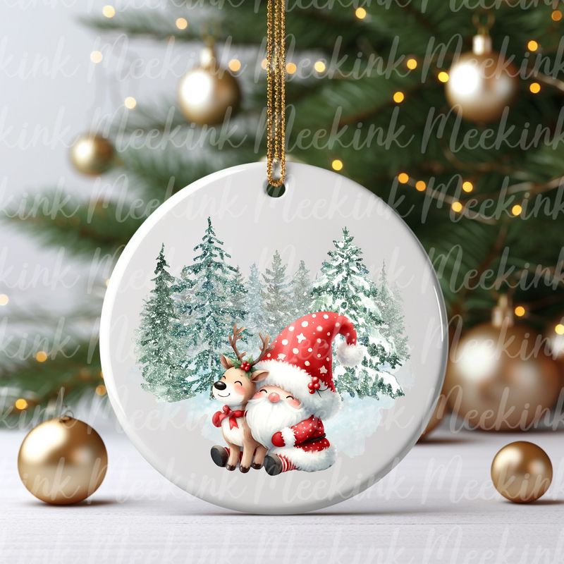 Magical Christmas Gnomes Design 5 UVDTF or DTF Decal