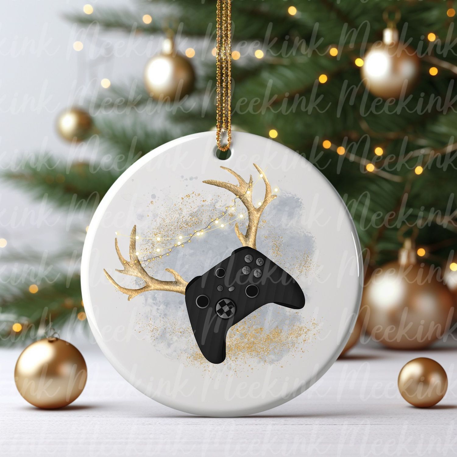 Gamer Antler Christmas Decal