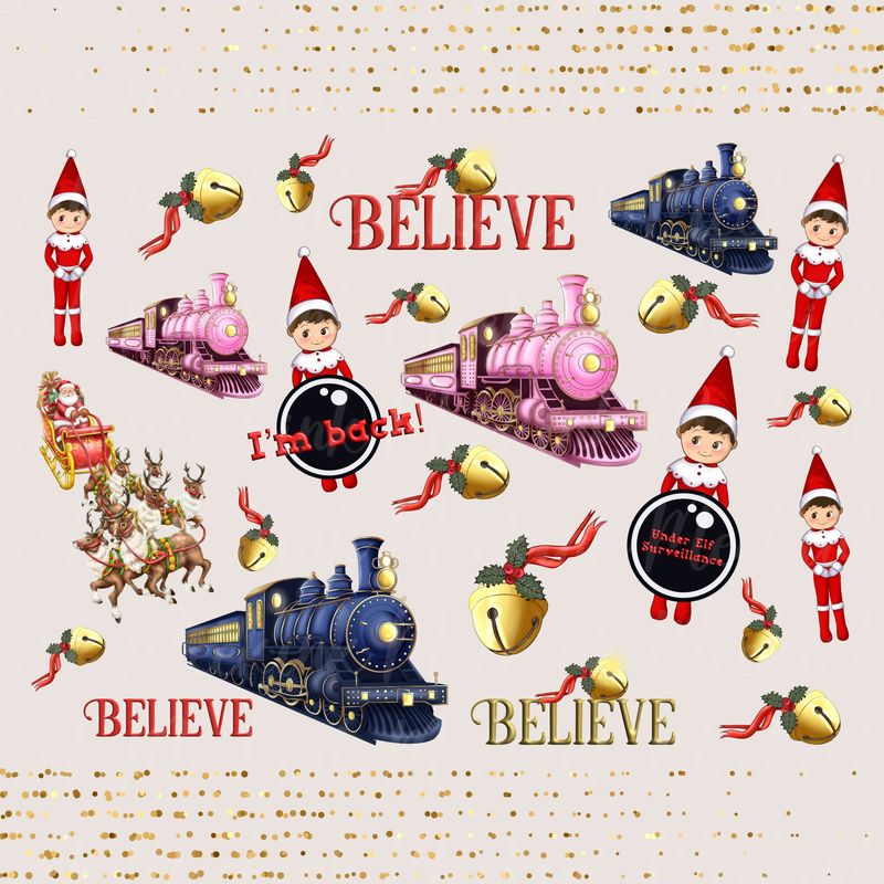 Magical Christmas Elements A4 Sheet