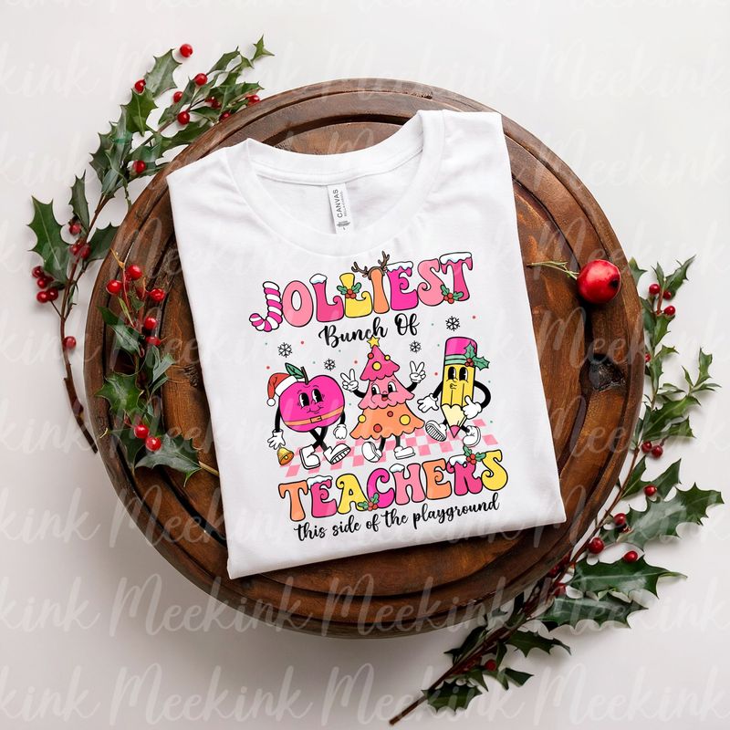 Pink Christmas Teachers Decal