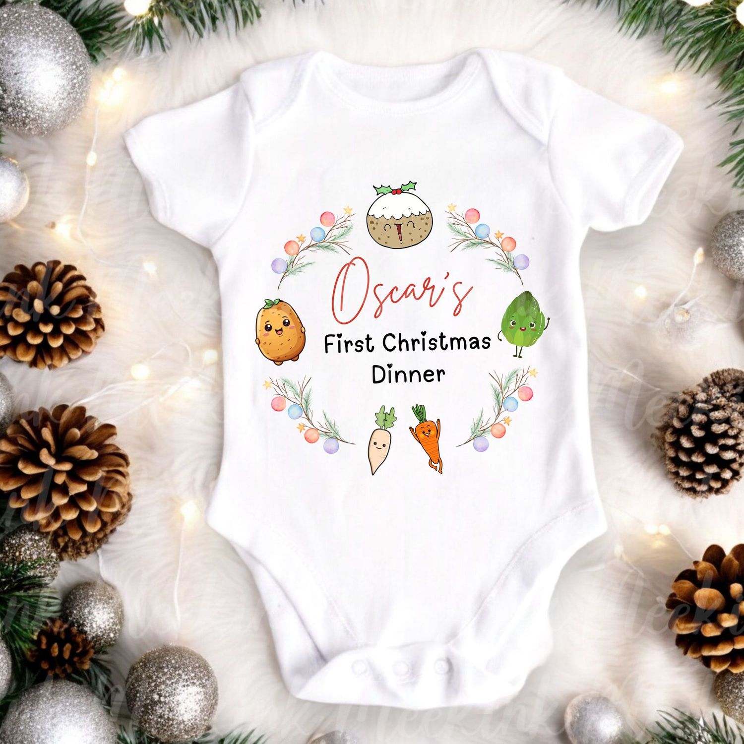 Baby's 1st Christmas Dinner Decal