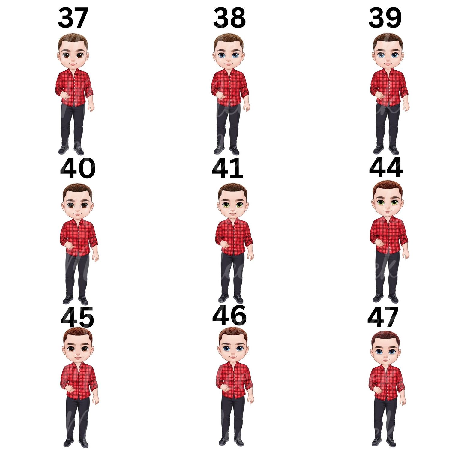 Christmas Chibi Man Doll UVDTF or DTF Decal