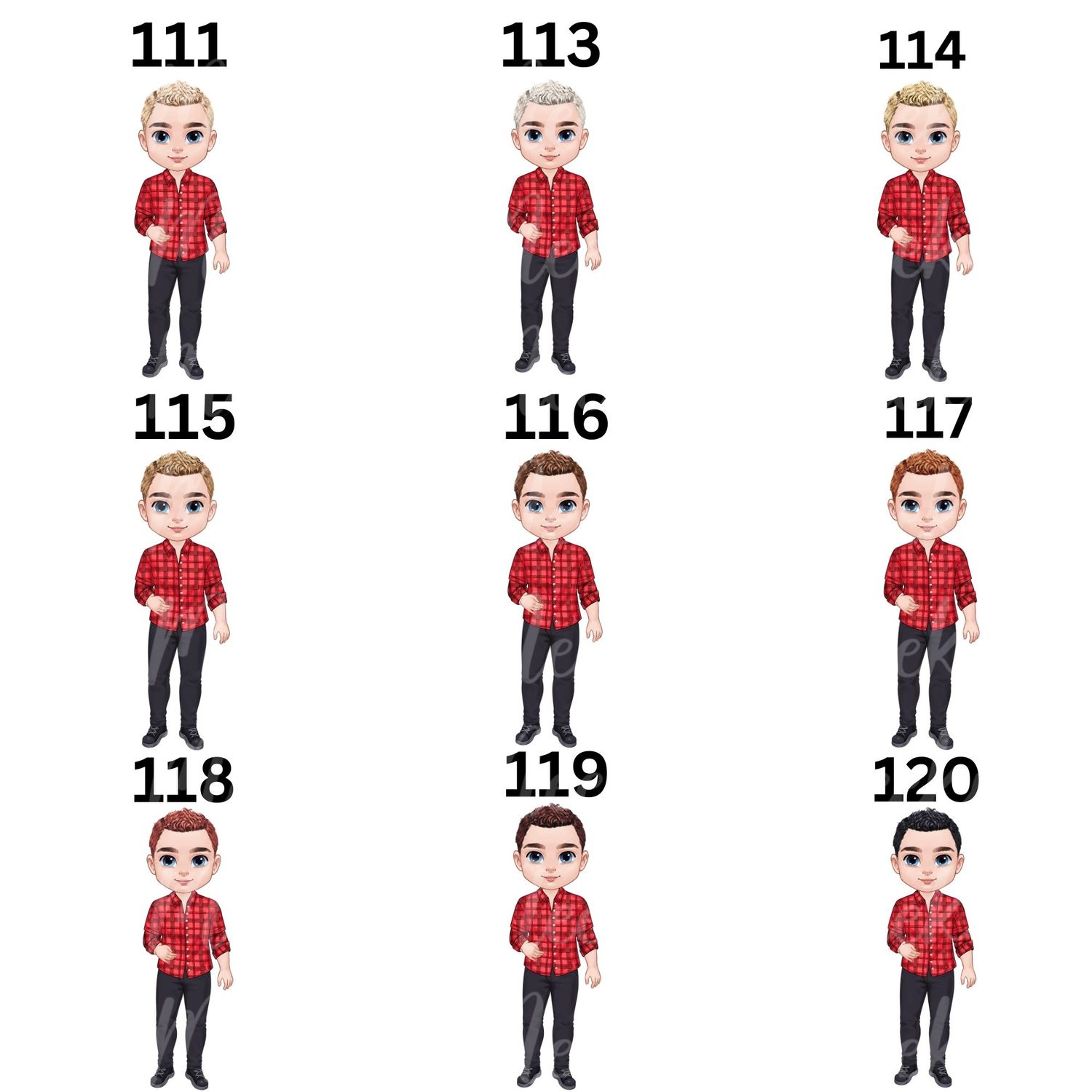 Christmas Chibi Man Doll UVDTF or DTF Decal