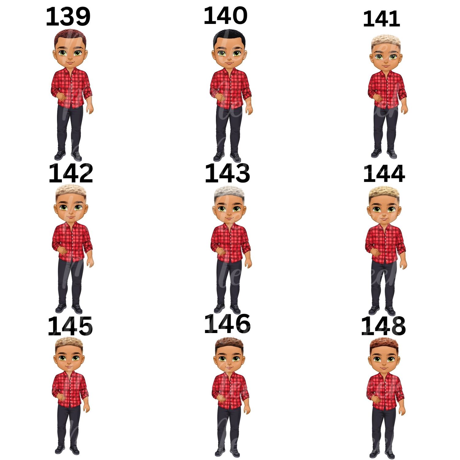Christmas Chibi Man Doll UVDTF or DTF Decal