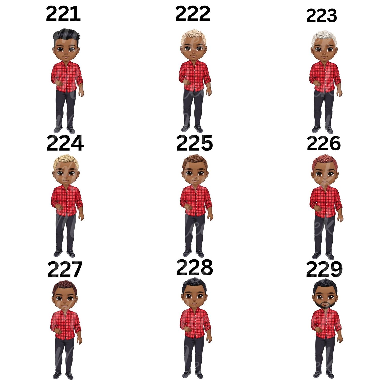 Christmas Chibi Man Doll UVDTF or DTF Decal