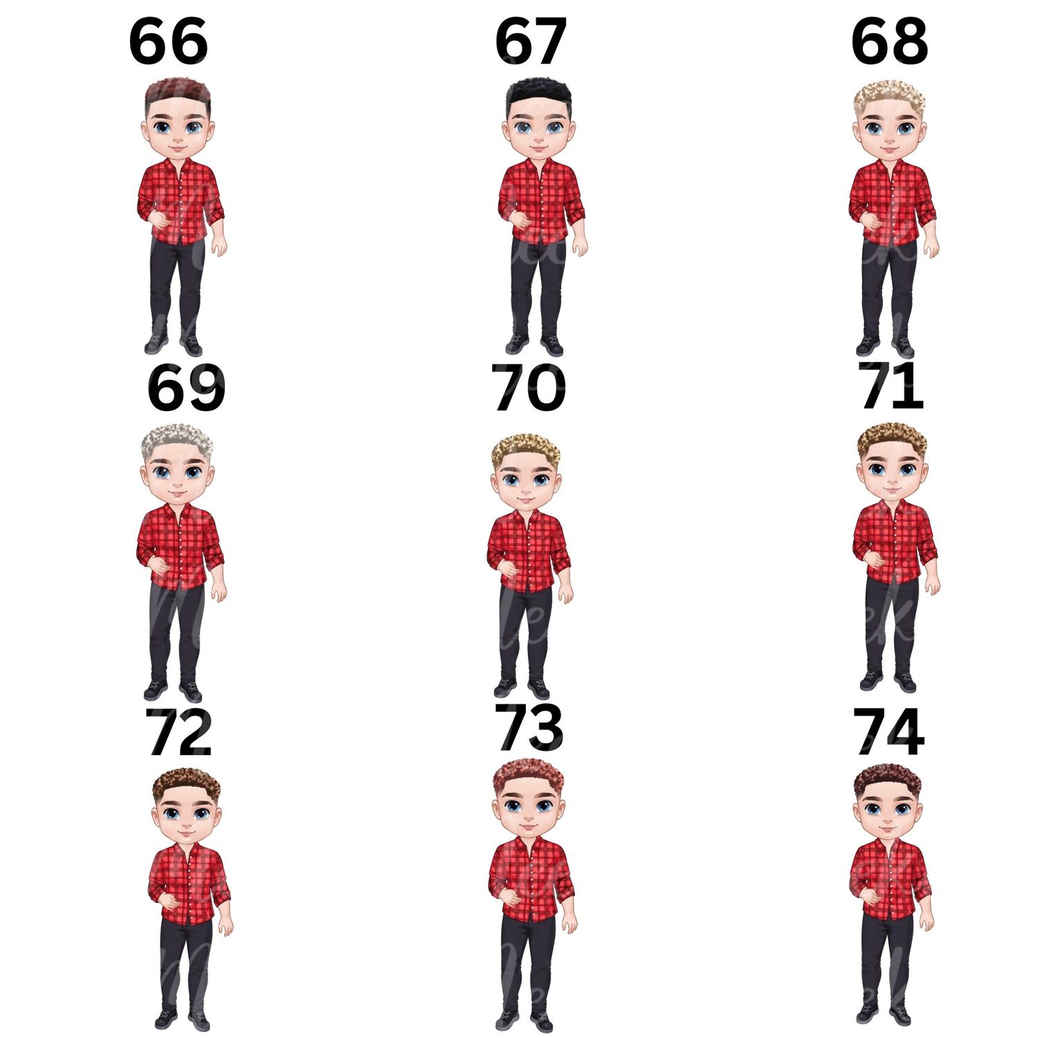 Christmas Chibi Man Doll UVDTF or DTF Decal