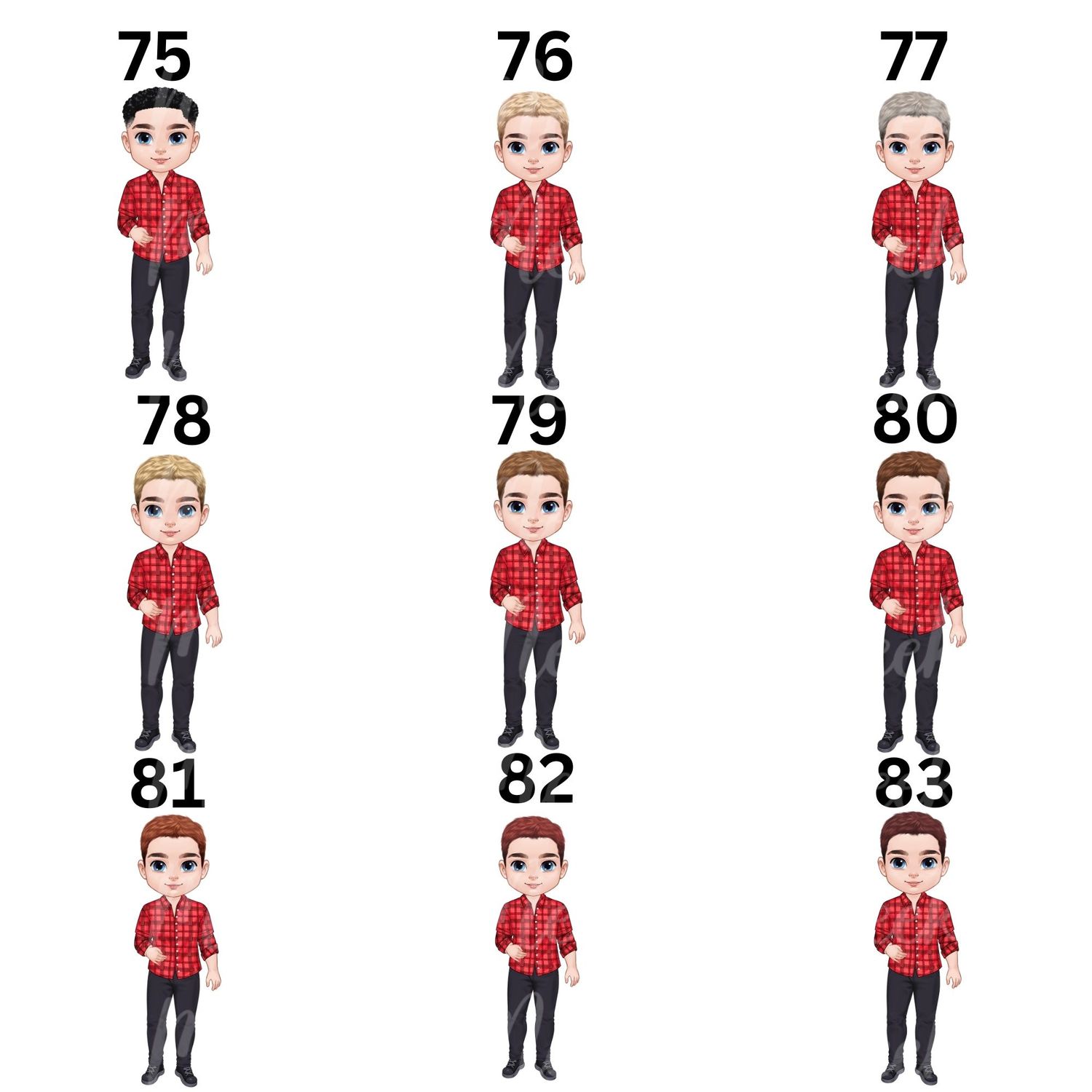 Christmas Chibi Man Doll UVDTF or DTF Decal