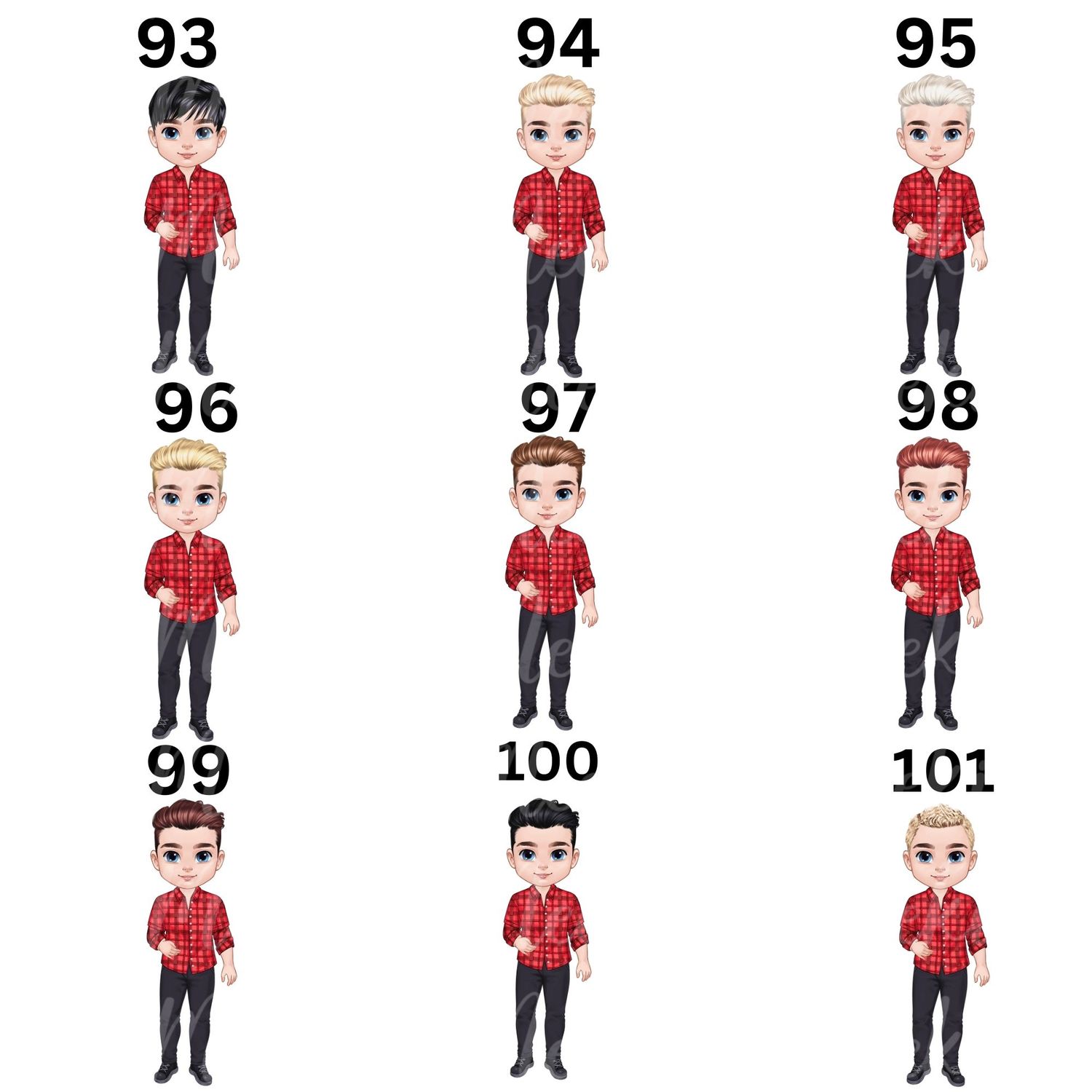 Christmas Chibi Man Doll UVDTF or DTF Decal