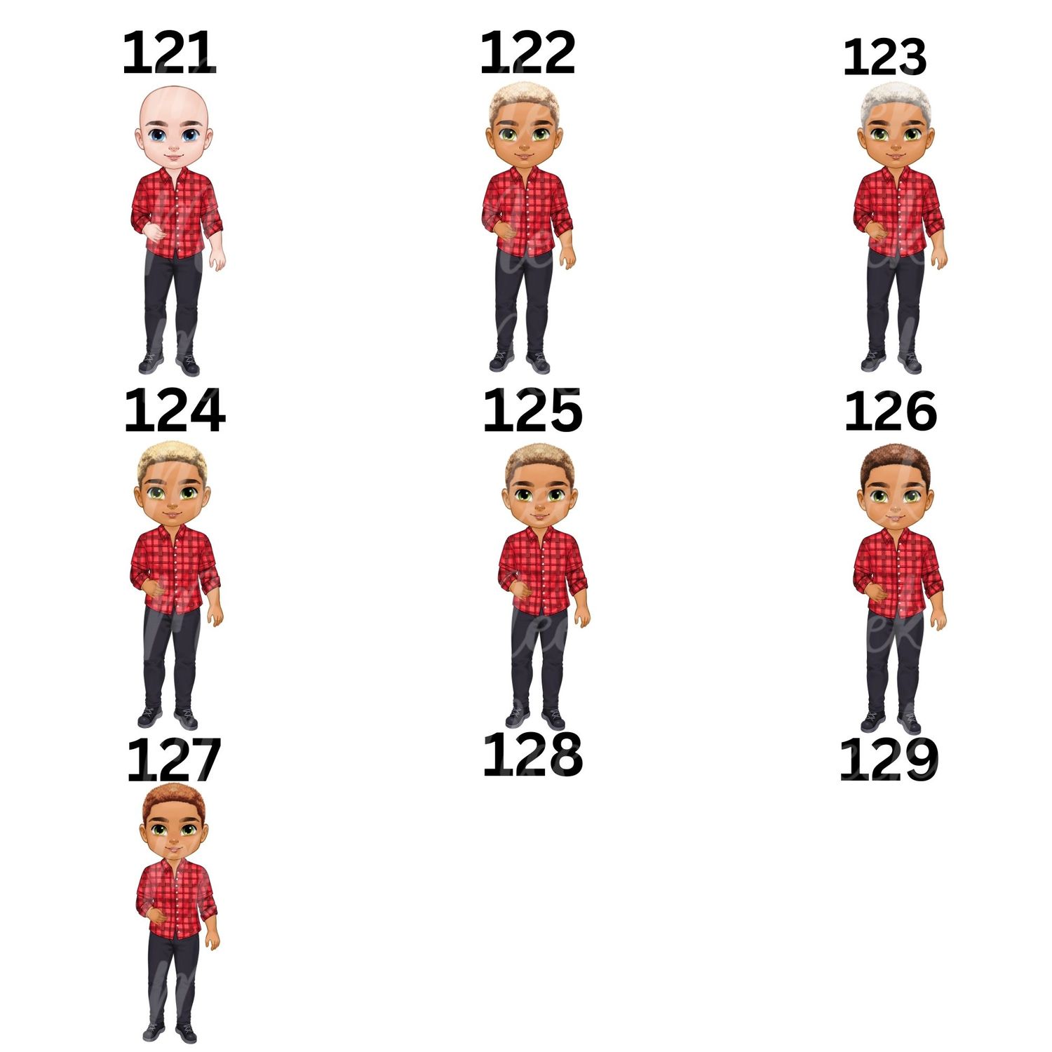 Christmas Chibi Man Doll UVDTF or DTF Decal