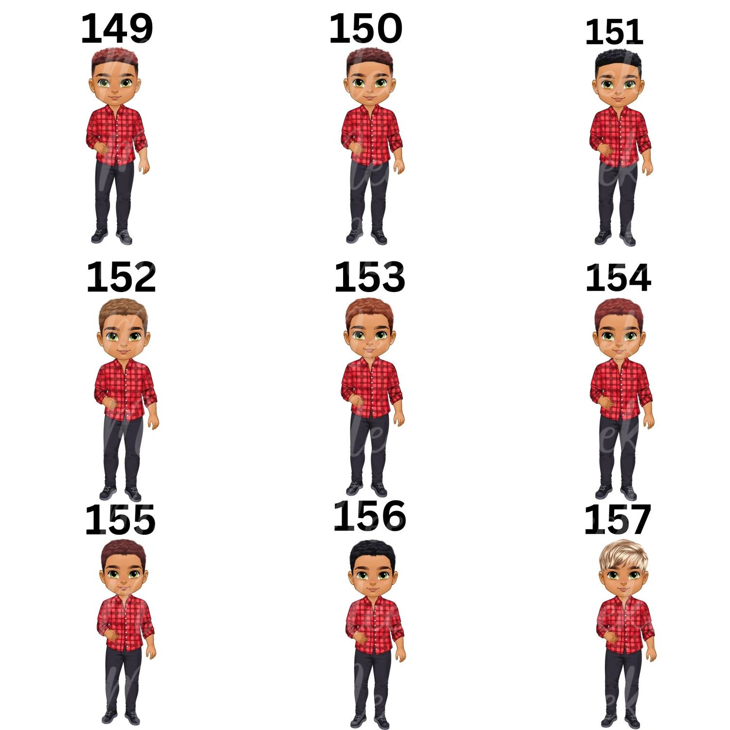 Christmas Chibi Man Doll UVDTF or DTF Decal