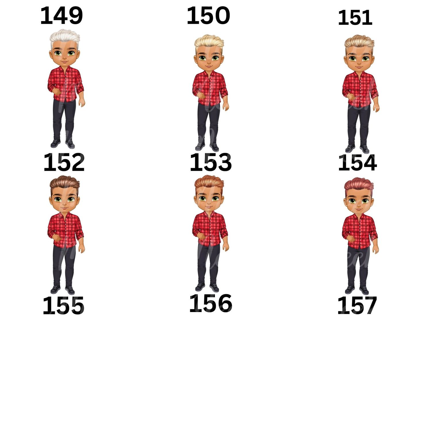 Christmas Chibi Man Doll UVDTF or DTF Decal