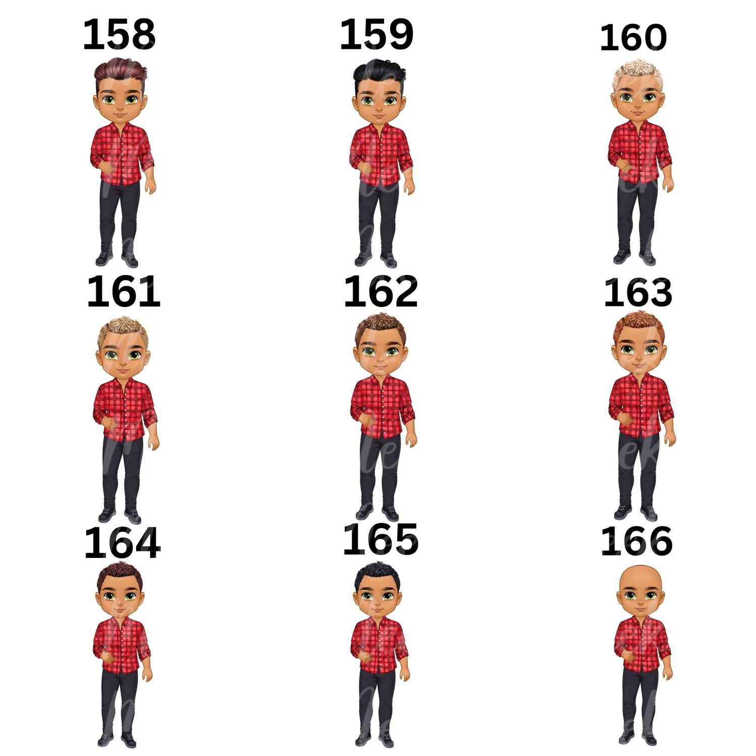 Christmas Chibi Man Doll UVDTF or DTF Decal