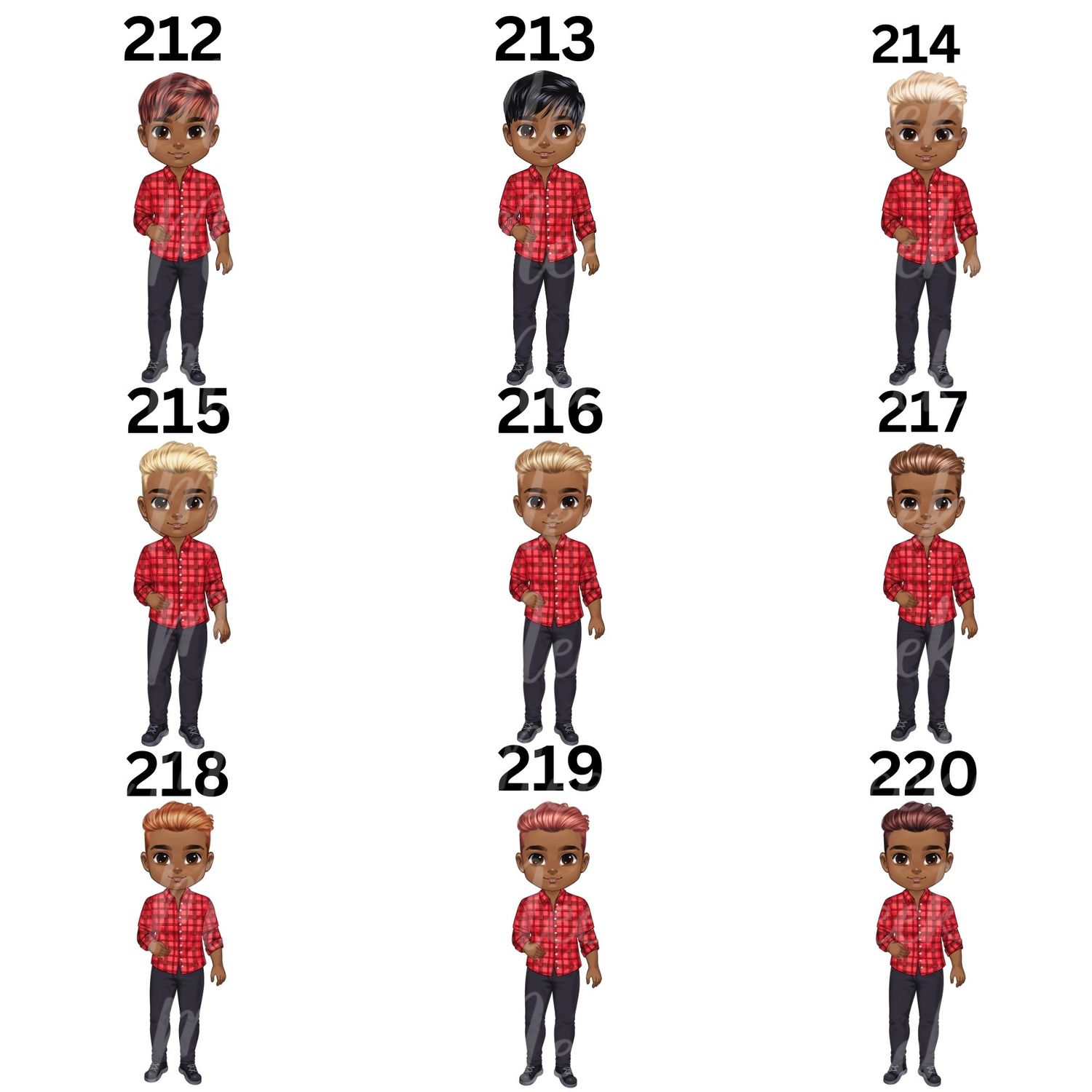 Christmas Chibi Man Doll UVDTF or DTF Decal