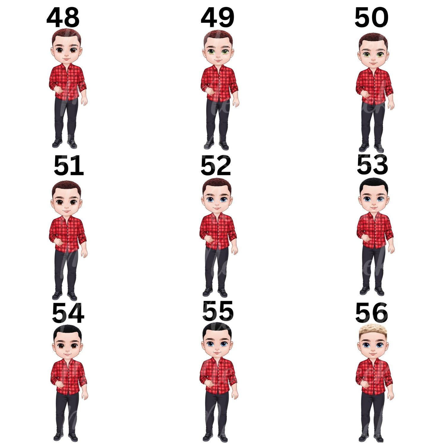 Christmas Chibi Man Doll UVDTF or DTF Decal