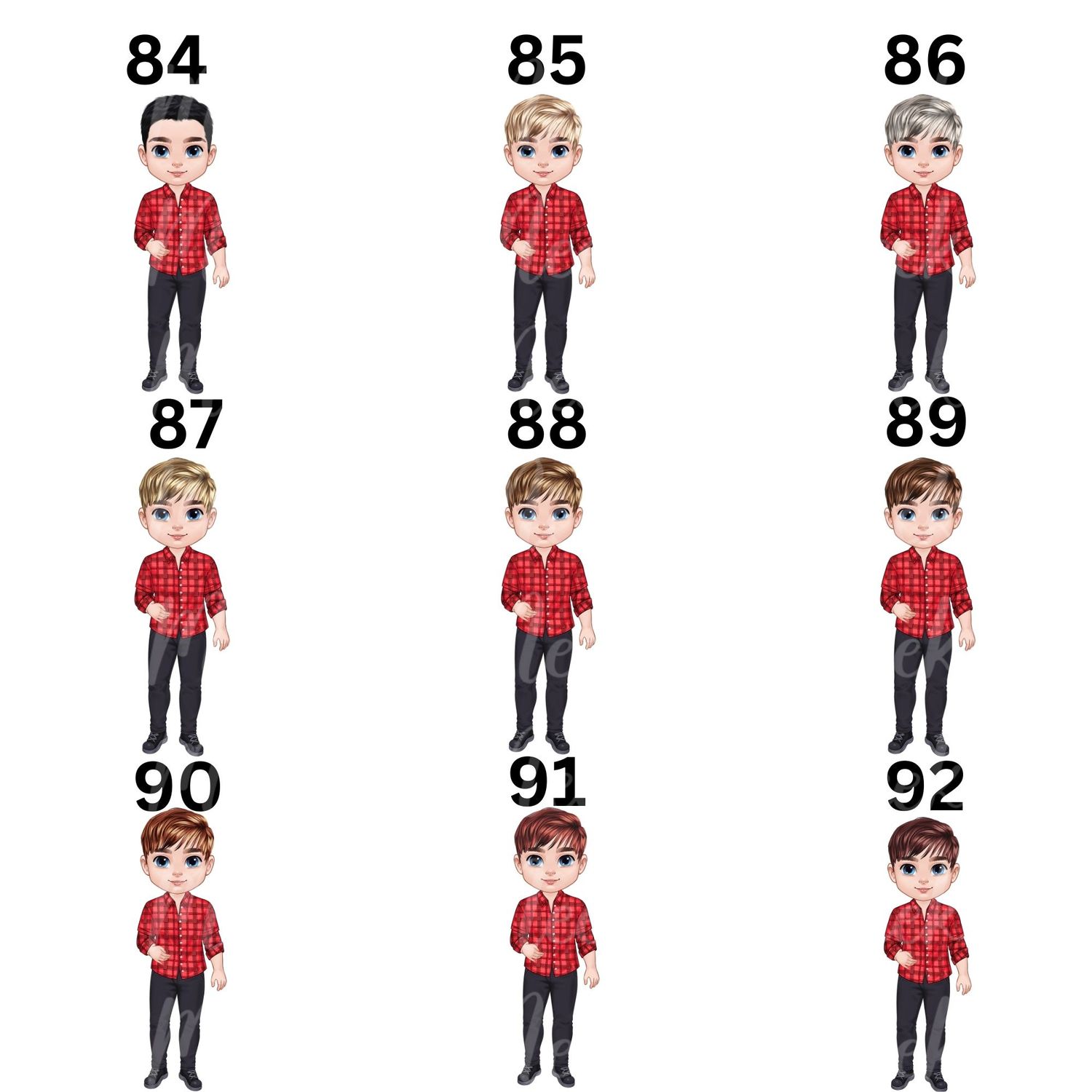 Christmas Chibi Man Doll UVDTF or DTF Decal