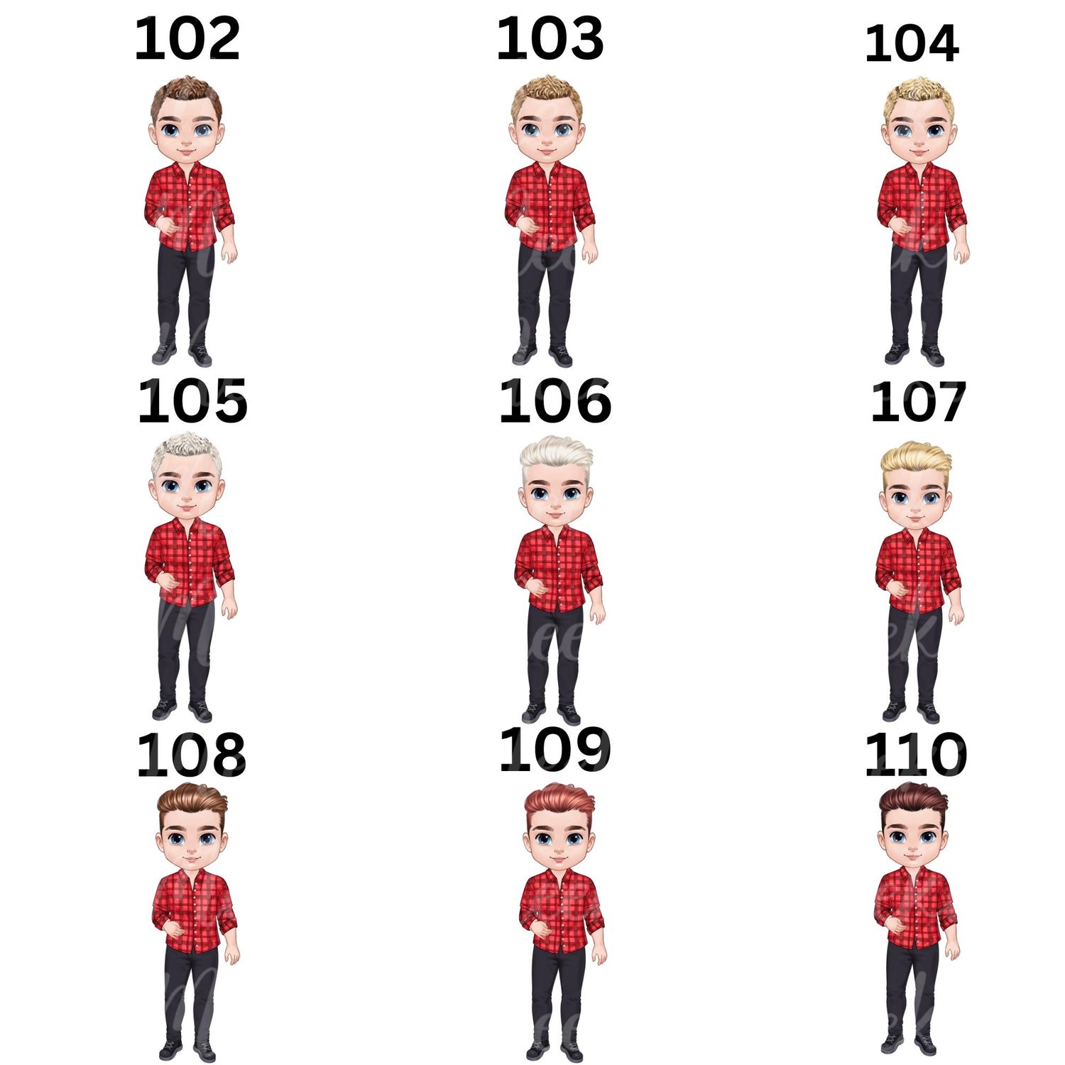 Christmas Chibi Man Doll UVDTF or DTF Decal