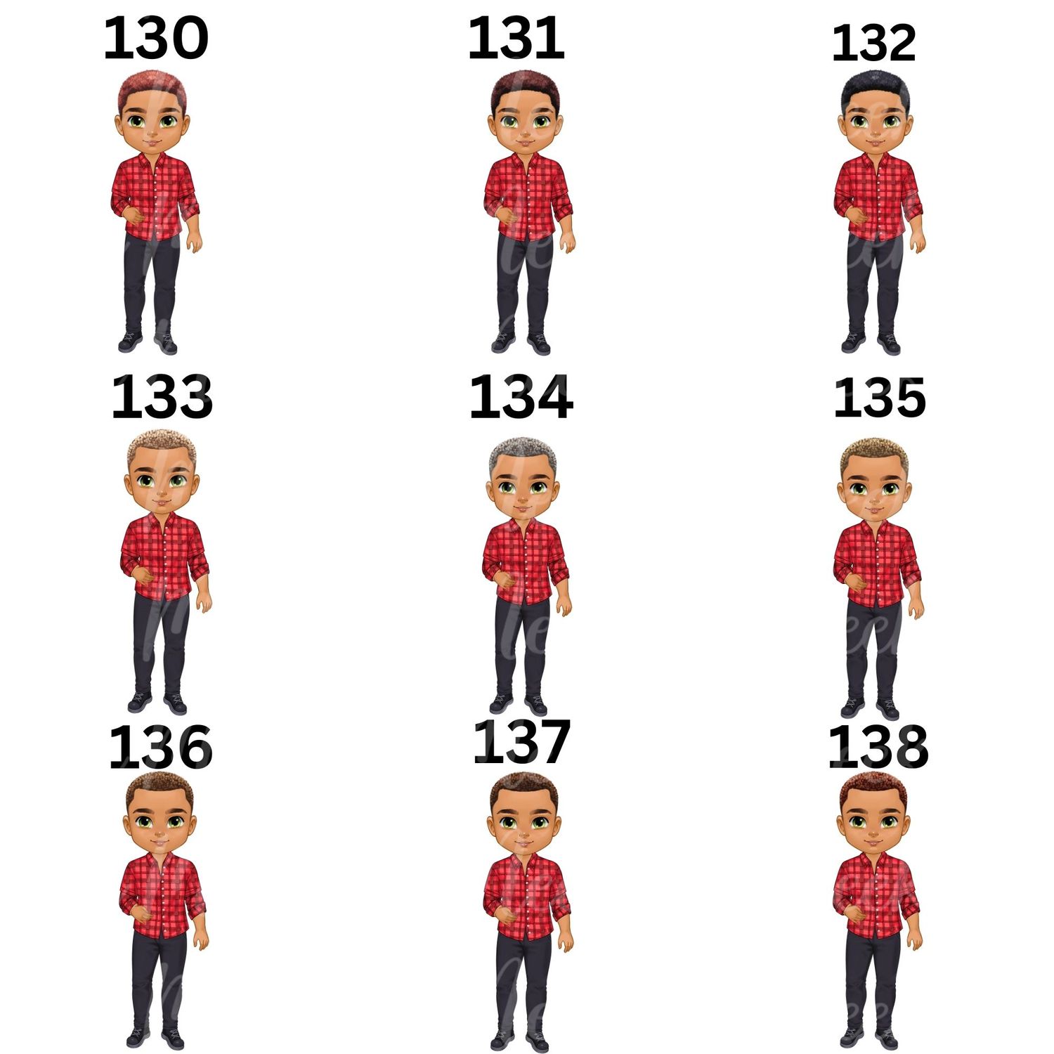 Christmas Chibi Man Doll UVDTF or DTF Decal