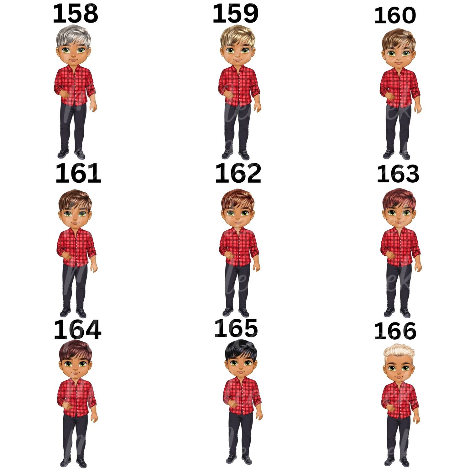 Christmas Chibi Man Doll UVDTF or DTF Decal