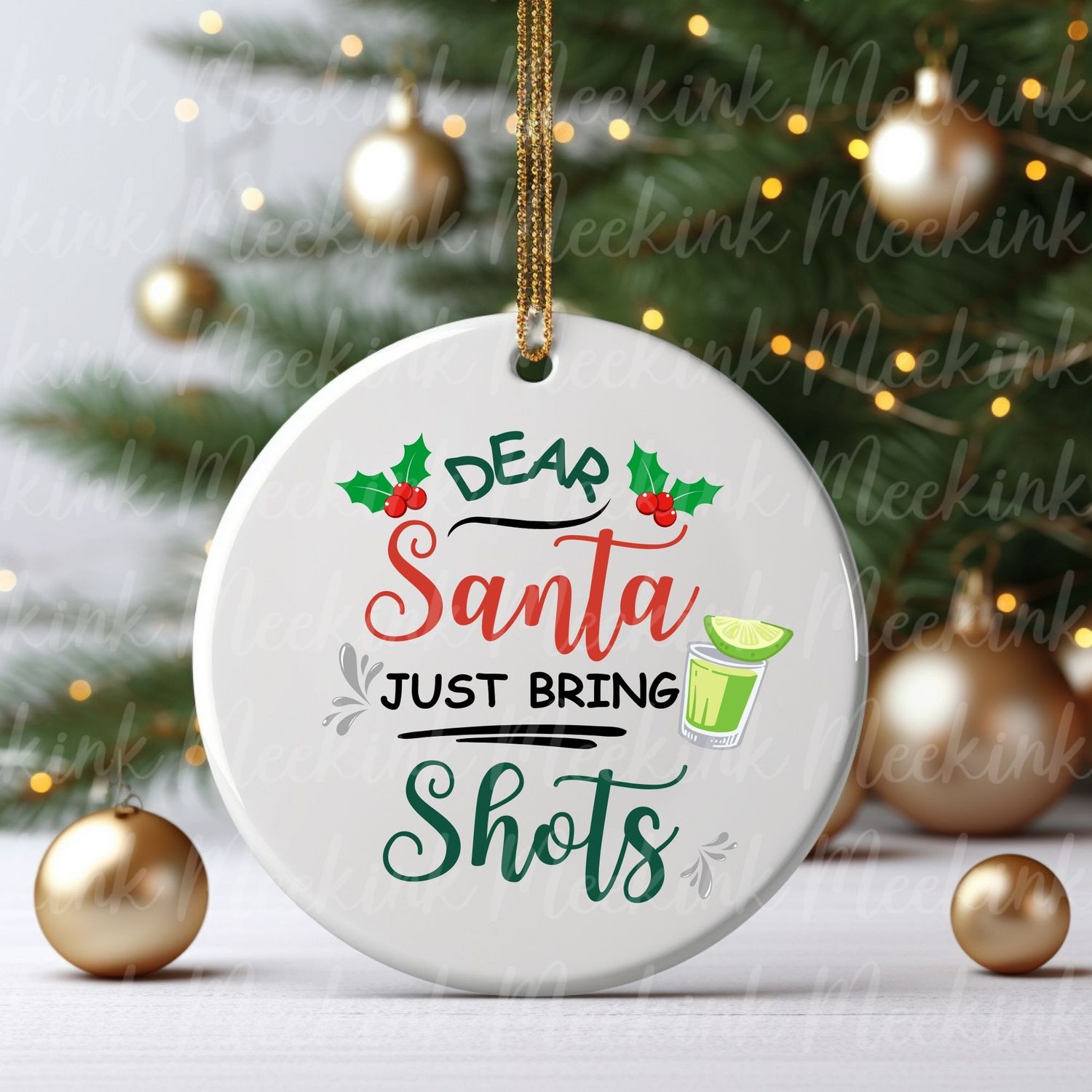 Dear Santa Bring Shot's UVDTF or DTF Decal