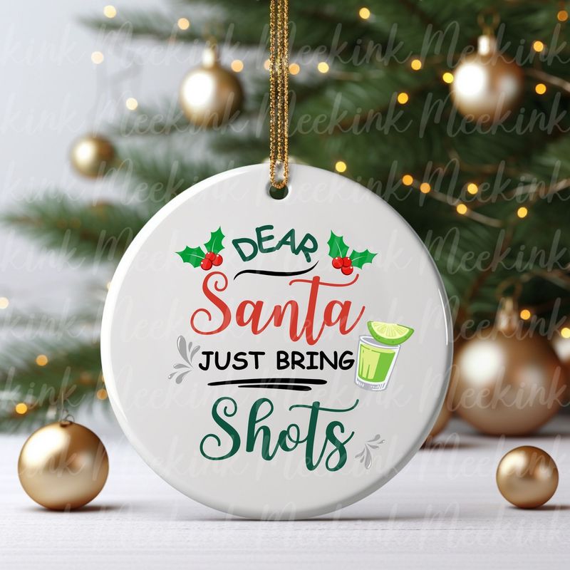 Dear Santa Bring Shot's UVDTF or DTF Decal