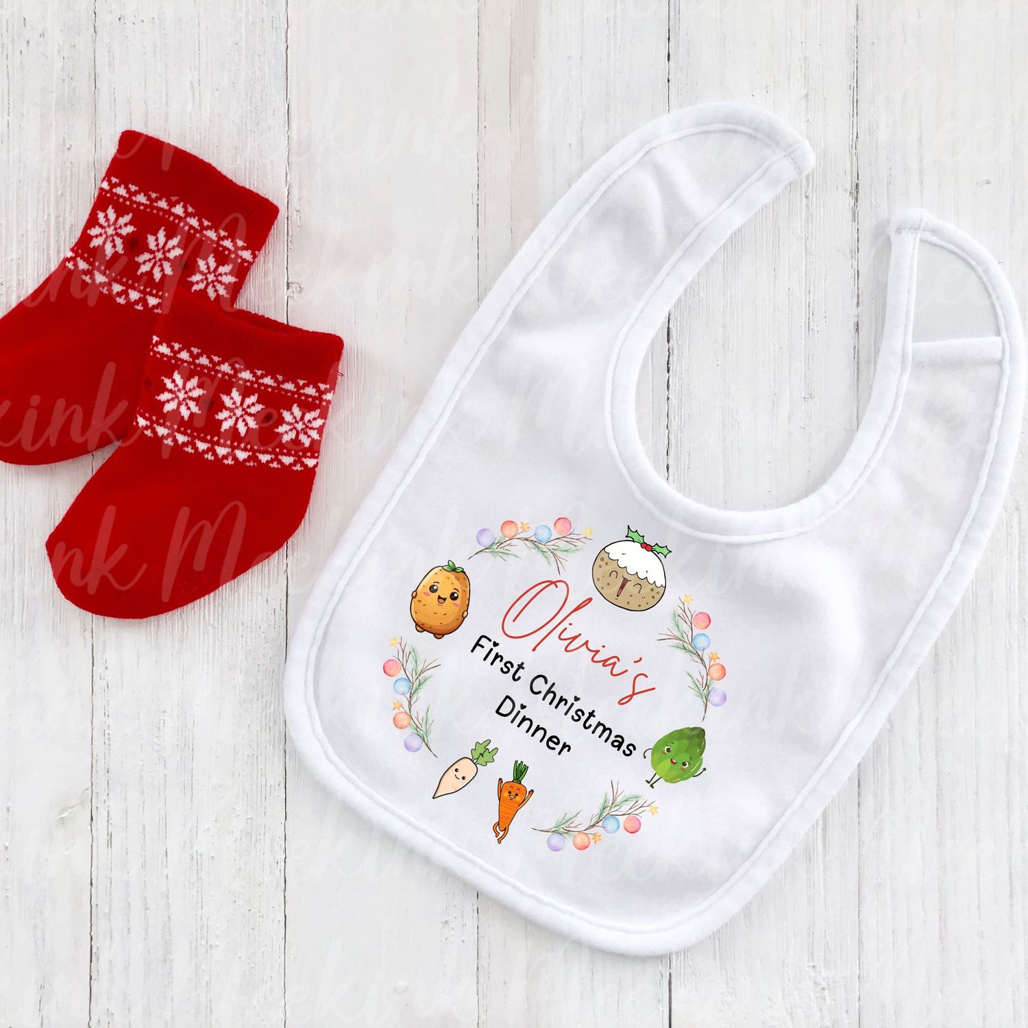 Baby's 1st Christmas Dinner Decal