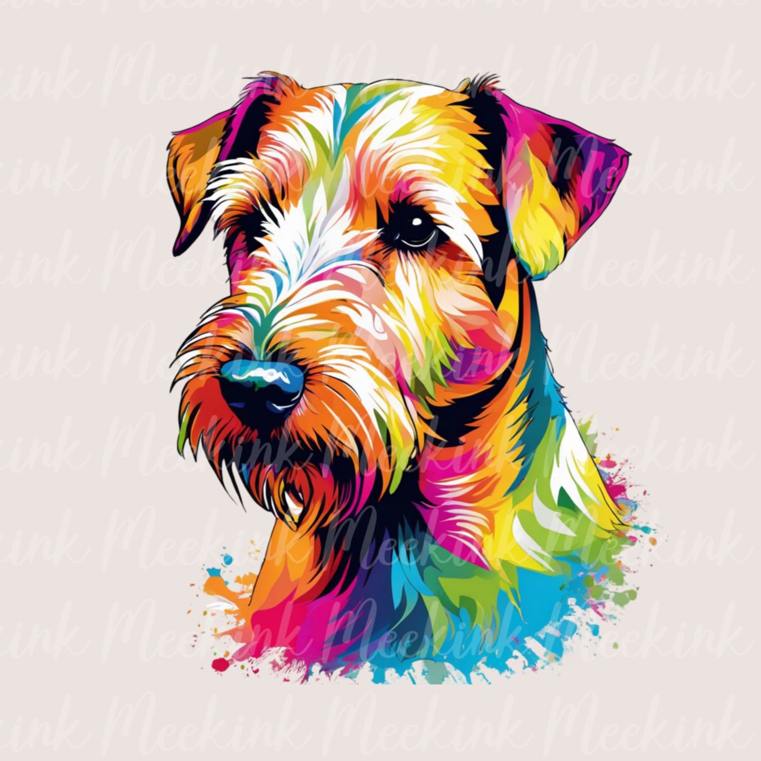 Colour Splash Lakeland Terrier