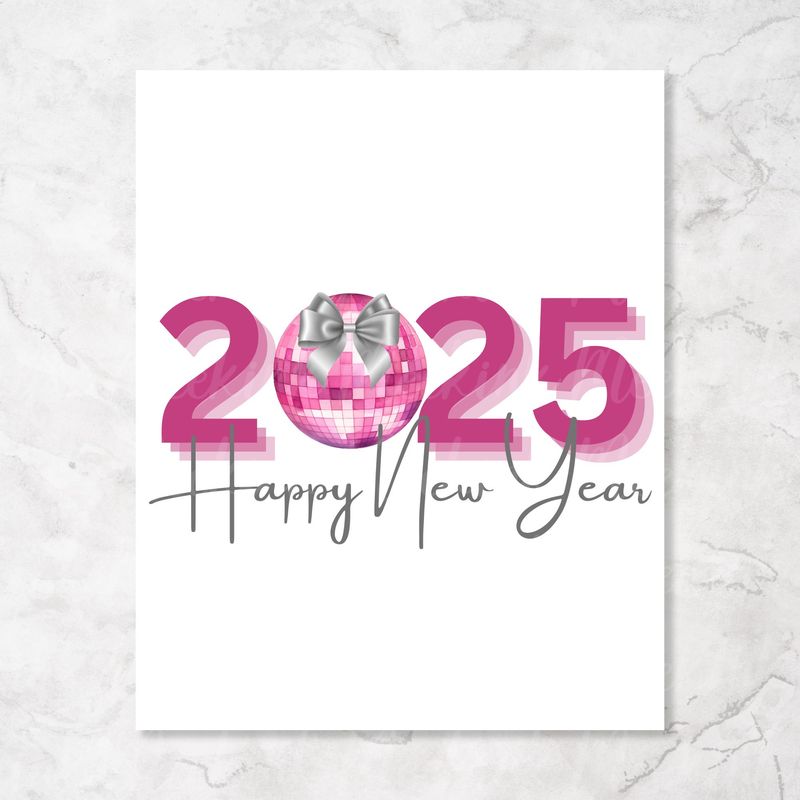 Pink New Year 2025 Pink Decal
