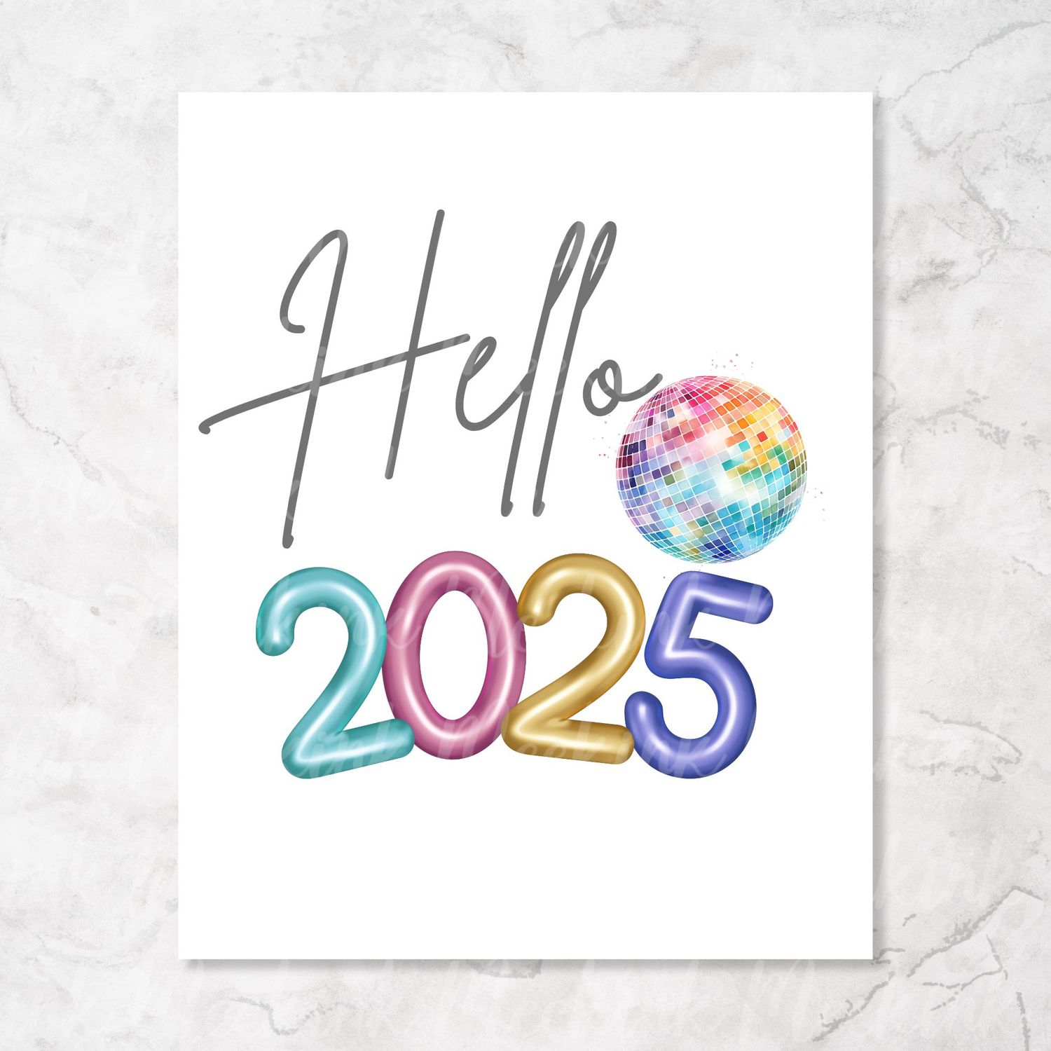 Hello 2025 New Year Decal