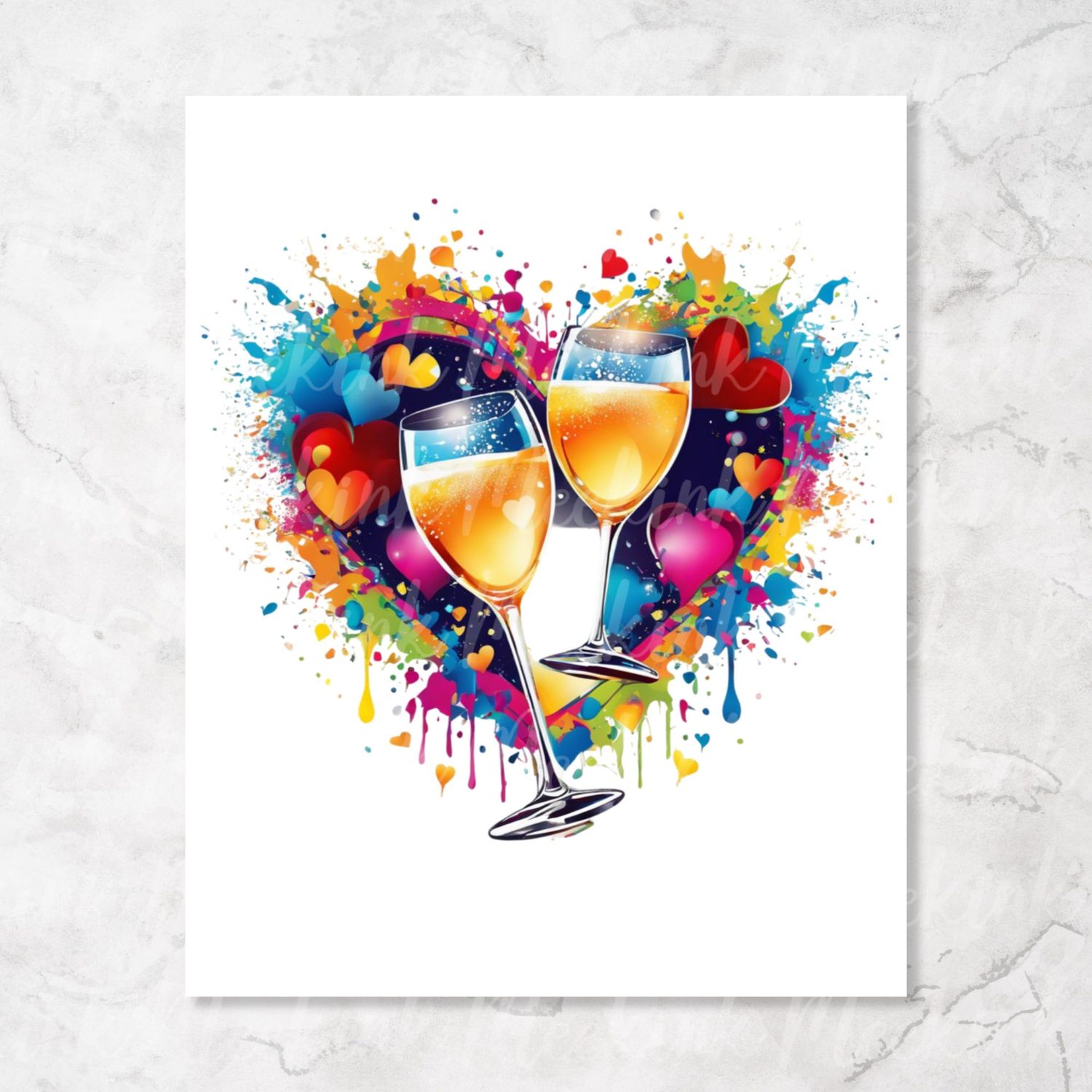 Colour Splash Prosecco Design 1 UVDTF