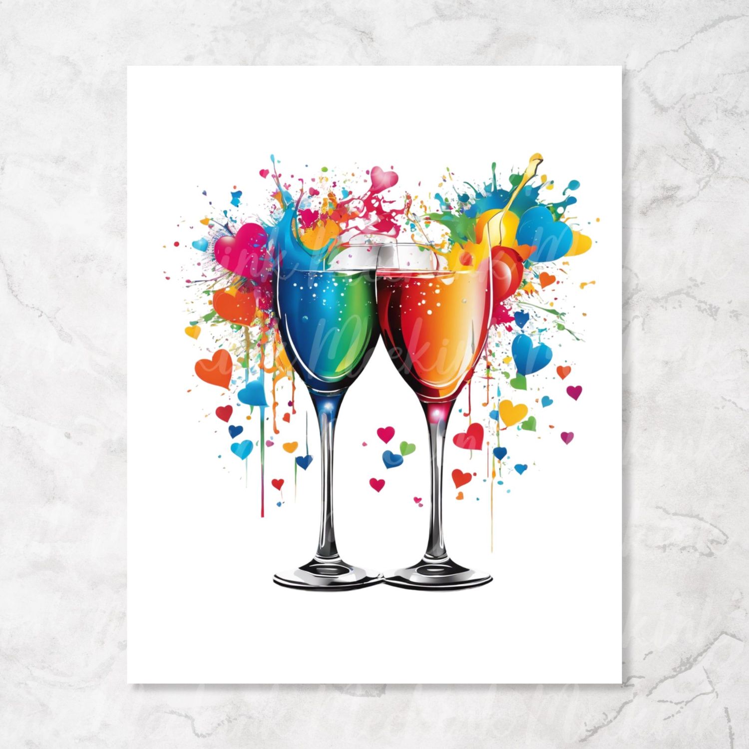 Colour Splash Prosecco Design 2 UVDTF