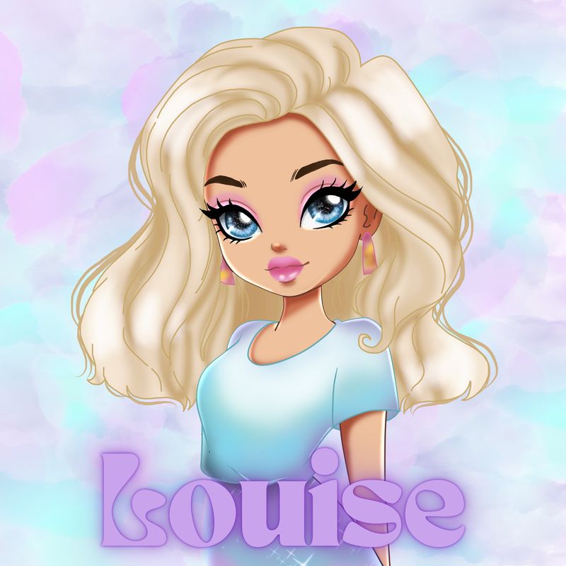 Louise half body fashion dolls digital download x176