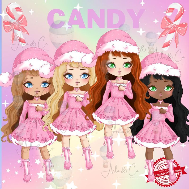 candy-pink-christmas-doll-digital-download