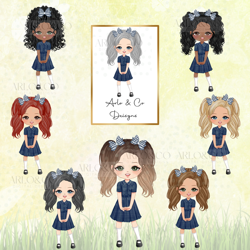 summer-school-girl-character-dolls-navy-digital-download-deluxe-pack