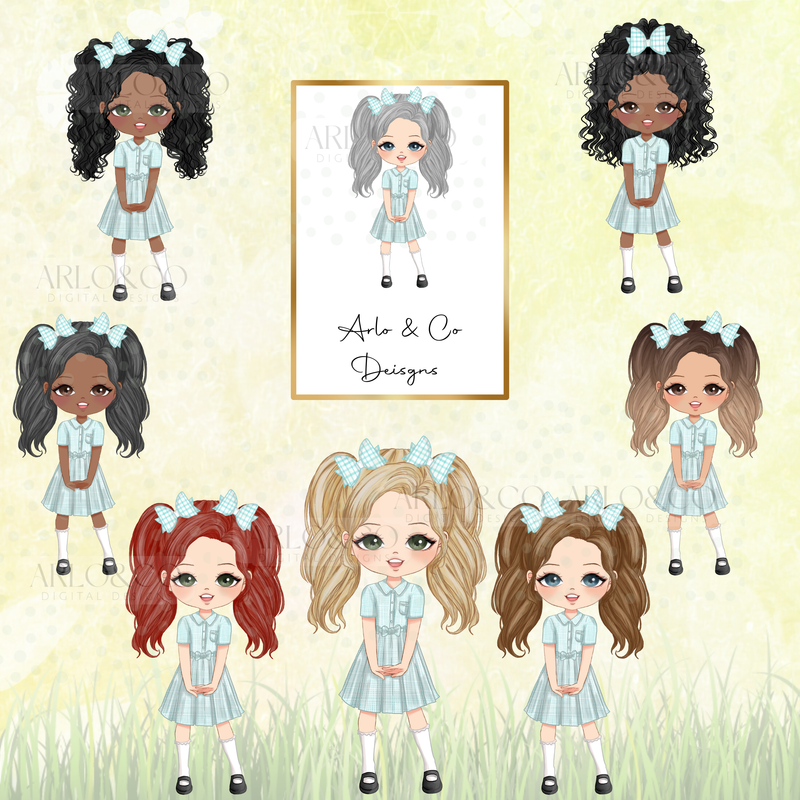 summer-school-girl-character-dolls-light-green-digital-download-deluxe-pack