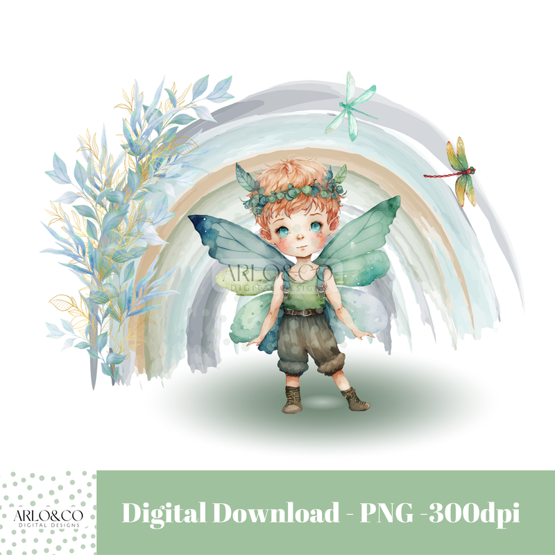 boy-fairy-rainbow-digital-download