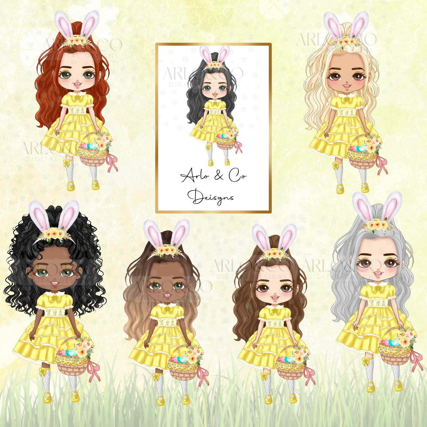 bunny-easter-lemon-dress-bunny-girl-digital-download