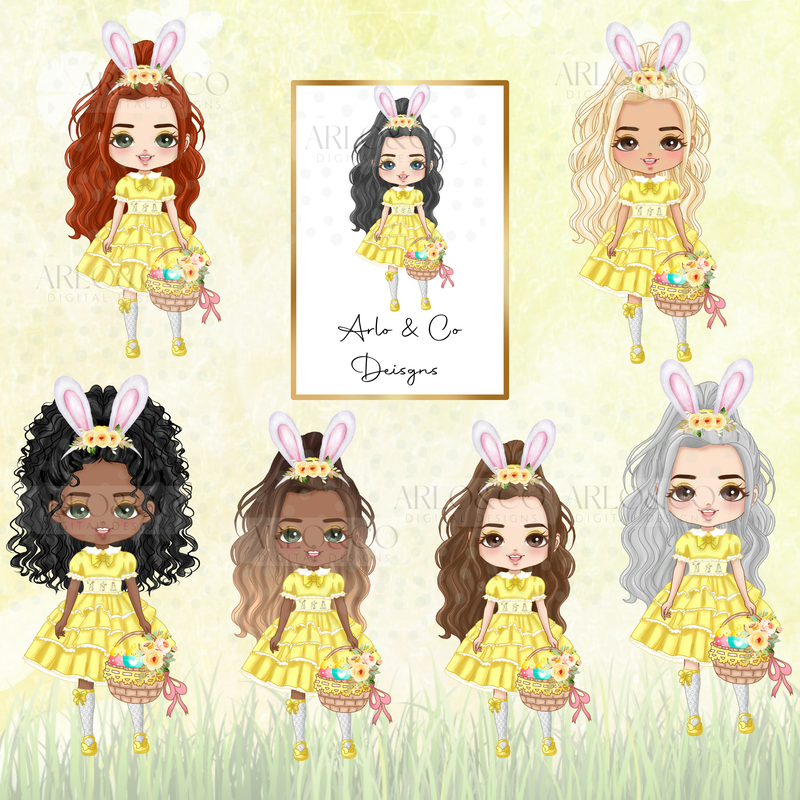 bunny-easter-lemon-dress-bunny-girl-digital-download